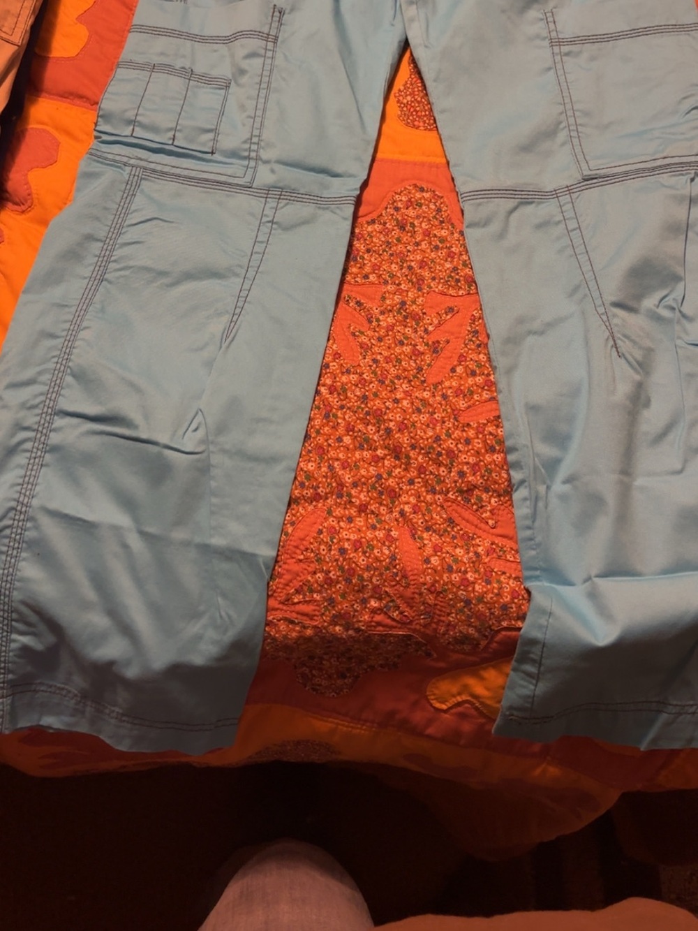 Women’s  Light Blue scrubs  Cargo Pants